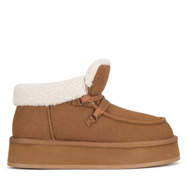 Śniegowce Jenny Fairy. Brązowe buty zimowe Jenny Fairy, bez obcasa, bez zapięcia. Za 189,99 zł.