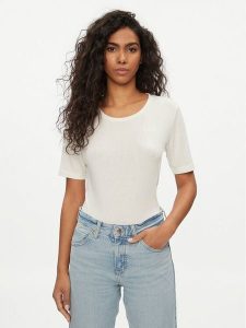 Lee T-Shirt Elbow 112350601 Écru Slim Fit. T-shirty Lee, l, bez wzorów, z syntetyku, bez kołnierzyka, bez ramiączek. Za 119,99 zł.