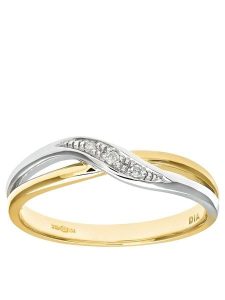 Revoni Złoty pierścionek z diamentami rozmiar: 53. Szare pierścionki Revoni, z diamentem, złote. Za 1 840,99 zł.