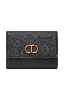TWINSET Portfel 251TD8065 Czarny. Czarne portfele Twinset, bez wzorów, ze skóry. Za 329,99 zł.