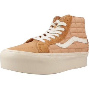 Buty VANS SK8-HI REISSUE PLAT Brązowy. Brązowe trampki Vans, bez wzorów, z tkaniny, bez zapięcia. Za 409,99 zł.