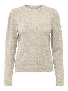 ONLY Sweter w kolorze kremowym rozmiar: S. Brązowe swetry oversize ONLY, s, bez wzorów, ze splotem, bez ramiączek. Za 105,63 zł.