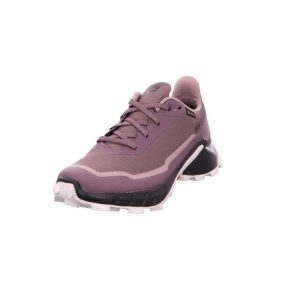 Buty do biegania damskie Salomon Alphacross 5 Gtx. Fioletowe buty trekkingowe Salomon, z materiału, bez zapięcia. Za 555,00 zł.