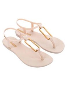 Buty sandały japonki damskie Ipanema Class Modern. Brązowe klapki Ipanema, bez wzorów, z materiału, bez obcasa. Za 129,00 zł.