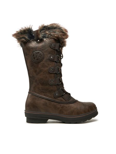 Kimberfeel Śniegowce Beverly Brązowy. Brązowe buty zimowe Kimberfeel, ze skóry, bez obcasa, bez zapięcia. Za 439,99 zł.