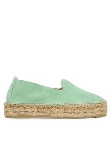 Manebi Espadryle R 7.7 D0 Zielony. Zielone espadryle Manebi, bez wzorów, ze skóry, bez obcasa. Za 399,99 zł.