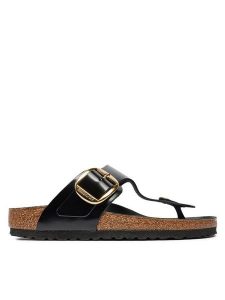 Birkenstock Japonki Gizeh Buckle He 1021469 Czarny. Czarne klapki Birkenstock, bez wzorów, ze skóry, bez obcasa. Za 429,99 zł.