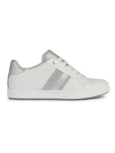 Geox Sneakersy "Blomiee" w kolorze biało-srebrnym rozmiar: 35. Białe trampki Geox, bez wzorów, bez zapięcia. Za 184,46 zł.