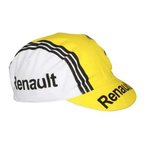 Czapka rowerowa Gist Equipe Vintage Renault. Białe czapki GIST, bez wzorów, z tkaniny, eleganckie. Za 89,20 zł.