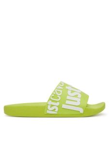 Just Cavalli Klapki 78RA3SZ1 ZS785 Zielony. Zielone klapki Just Cavalli, bez wzorów, z tworzywa sztucznego, bez obcasa. Za 219,99 zł.