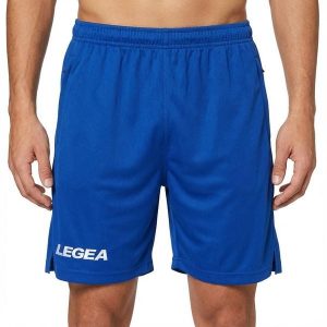 Szorty do biegania Portland niebieskie. Niebieskie szorty LEGEA, bez wzorów, z poliesteru. Za 64,00 zł.