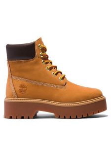 Timberland Trapery Stone Street 6In Wp TB0A5RJD2311 Brązowy. Brązowe buty zimowe Timberland, z nubiku, bez obcasa, bez zapięcia. Za 849,99 zł.