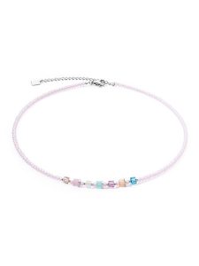 COEUR DE LION Naszyjnik z kryształami Swarovski - dł. 42 cm rozmiar: onesize. Szare naszyjniki COEUR DE LION, z kryształem, srebrne. Za 265,40 zł.