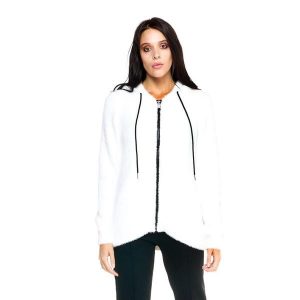 Damska bluza z kapturem Leone Leisure. Białe bluzy LEONE 1947 APPAREL, bez wzorów, z kapturem. Za 189,41 zł.