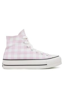 Converse Trampki Chuck Taylor All Star Lift Platform Gingham A13663C Różowy. Czerwone trampki Converse, bez wzorów, z materiału, bez zapięcia. Za 279,99 zł.