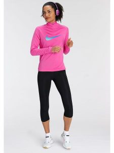 Nike Legginsy w kolorze czarnym do biegania rozmiar: XS. Czarne legginsy Nike, s, bez wzorów, z materiału, do biegania. Za 144,58 zł.