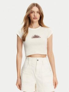 Billabong Top EBJZT00436 Biały Regular Fit. Białe topy Billabong, s, bez wzorów, z bawełny, bez kołnierzyka, bez ramiączek. Za 79,99 zł.
