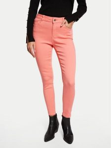 Morgan Jeansy 241-POLIA1 Koralowy Skinny Fit. Pomarańczowe jeansy Morgan, bez wzorów, z bawełny. Za 279,99 zł.