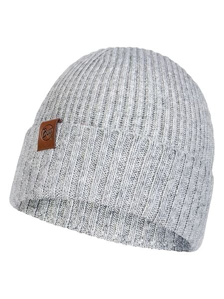 Buff Czapka "New Biorn" w kolorze szarym rozmiar: onesize. Szare czapki Buff, z aplikacjami, ze skóry. Za 134,53 zł.