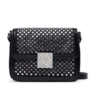 Torebka Armani Exchange. Czarne torebki klasyczne Armani Exchange, bez wzorów, bez dodatków. Za 614,99 zł.