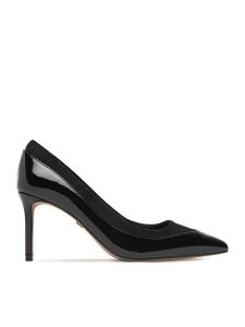 Nine West Szpilki CEO-CD26-009-1 Czarny. Czarne szpilki Nine West, bez wzorów, z lakierowanej skóry, bez obcasa. Za 249,99 zł.