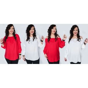 Bluzka Angela hiszpanka MODA XXL. Bluzki marki Moda Size Plus Iwanek. Za 109,00 zł.