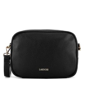 Torebka Lasocki. Czarne listonoszki Lasocki, bez wzorów, bez dodatków. Za 117,99 zł.