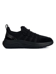 Geox Sneakersy "Oliviera" w kolorze czarnym rozmiar: 38. Czarne trampki Geox, bez wzorów, z materiału, bez zapięcia. Za 276,71 zł.
