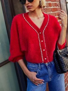 LA Angels Kardigan w kolorze czerwonym rozmiar: XL. Czerwone kardigany LA Angels. Za 218,05 zł.