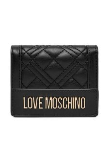 LOVE MOSCHINO Portfel JC5601PP1PLA0000 Czarny. Czarne portfele LOVE MOSCHINO, bez wzorów, ze skóry. Za 399,99 zł.