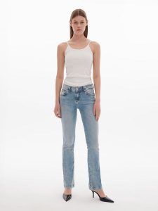 LTB Dżinsy "Fallon" - Flare fit - w kolorze błękitnym rozmiar: W33/L32. Niebieskie jeansy LTB, z aplikacjami. Za 100,99 zł.