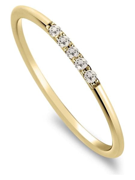 DIA DIAMONDS Pozłacany pierścionek z diamentami rozmiar: 54. Żółte pierścionki DIA DIAMONDS, z diamentem, pozłacane. Za 285,49 zł.
