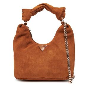 Torebka Guess. Brązowe torebki klasyczne Guess, z aplikacjami, bez dodatków. Za 519,99 zł.