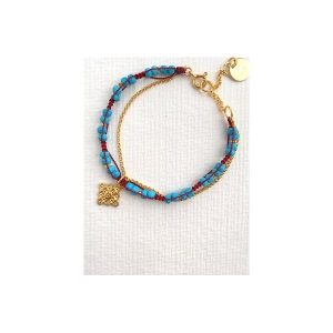 Damska bransoletka z turkusami Divine Mantra. Bransoletki marki Iluzja jewellery. Za 179,00 zł.