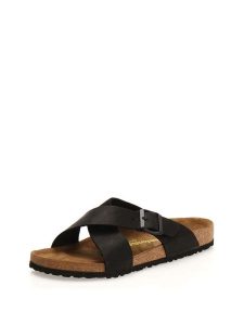 Comfortfusse Skórzane klapki w kolorze czarnym rozmiar: 41. Czarne klapki Comfortfüße, bez wzorów, z otwartym noskiem, bez obcasa. Za 158,10 zł.