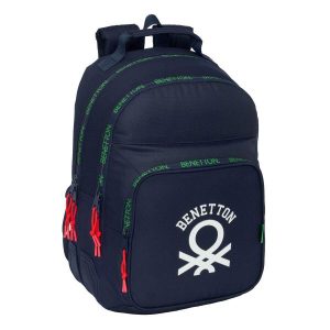 Plecak szkolny BENETTON Together Poliester 600D. Niebieskie plecaki Benetton. Za 284,10 zł.