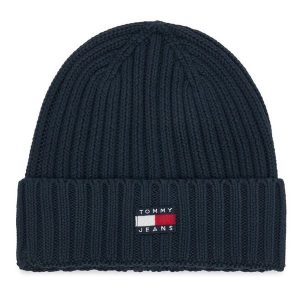 Czapka Tommy Hilfiger. Niebieskie czapki TOMMY HILFIGER, bez wzorów. Za 149,99 zł.