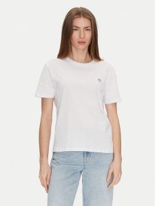 TWINSET T-Shirt 251TP2074 Biały Regular Fit. Białe t-shirty Twinset, xl, bez wzorów, z bawełny, bez kołnierzyka, bez ramiączek. Za 189,99 zł.
