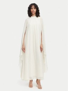 Vero Moda Sukienka wieczorowa Jasmine 10347654 Kremowy Relaxed Fit. Białe kombinezony Vero Moda, s, bez wzorów, z syntetyku, wizytowe, bez kołnierzyka, bez ramiączek. Za 449,99 zł.