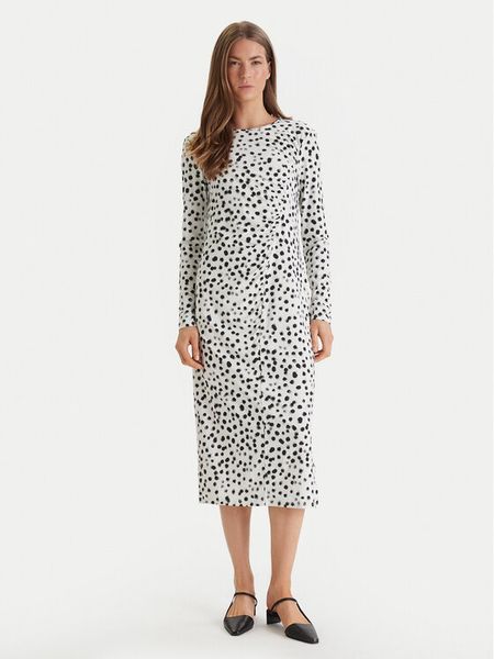 Calvin Klein Sukienka codzienna LV044E212G Écru Slim Fit. Białe kombinezony Calvin Klein, xl, bez wzorów, z syntetyku, bez kołnierzyka, bez ramiączek. Za 300,99 zł.