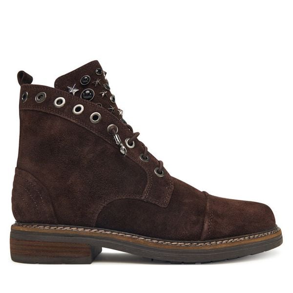 Trzewiki Alma En Pena. Brązowe botki Alma en Pena, bez wzorów, bez obcasa, na płaskiej podeszwie, bez zapięcia. Za 549,99 zł.