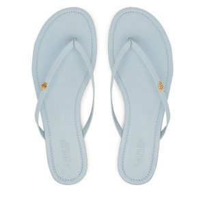 Japonki LAUREN RALPH LAUREN. Niebieskie klapki Lauren Ralph Lauren, bez wzorów, bez obcasa. Za 379,99 zł.