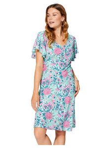 Aller Simplement Sukienka w kolorze turkusowo-różowym rozmiar: 34/36. Różowe sukienki Aller Simplement, na co dzień, bez wzorów, z wiskozy, bez kołnierzyka, bez ramiączek, mini, proste. Za 65,99 zł.