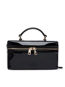 Furla Torebka Camelia Micro WE00780 BX0246 O6000 Czarny. Czarne kuferki Furla, bez wzorów, z lakierowanej skóry, lakierowane, bez dodatków. Za 1 039,00 zł.