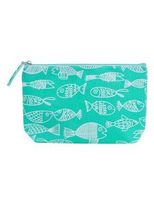 Overbeck and Friends Kosmetyczka "Crazy Fish" w kolorze zielonym - 26 x 15 x 5 cm rozmiar: onesize. Zielone kosmetyczki Overbeck and Friends, bez wzorów, z materiału. Za 24,45 zł.