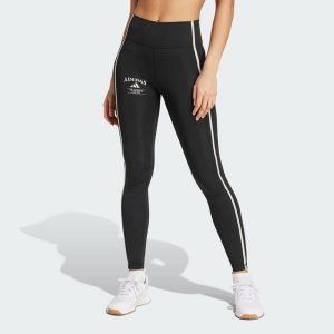 Legginsy Optime Heritage Full-Length. Białe legginsy ADIDAS, bez wzorów, z materiału. Za 299,00 zł.
