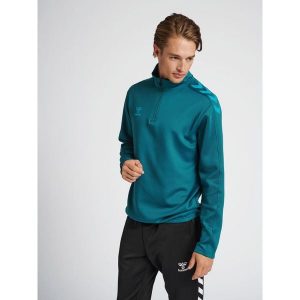 Bluza do piłki ręcznej dla dorosłych Hummel hml CORE XK. Niebieskie bluzy Hummel, xl, bez wzorów, bez kaptura. Za 204,00 zł.