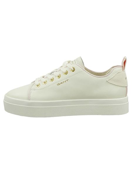 GANT Footwear Skórzane sneakersy "Avona" w kolorze kremowym rozmiar: 39. Brązowe trampki GANT Footwear, bez wzorów, bez zapięcia. Za 262,45 zł.