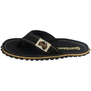 Japonki Gumbies Islander Flip-Flops Classic GU-FFISL117 czarne. Czarne klapki bez wzorów, z bawełny, bez obcasa. Za 251,93 zł.