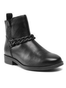 Lasocki Botki ARC-INES2-10 Czarny. Czarne botki Lasocki, bez wzorów, ze skóry, bez obcasa, na płaskiej podeszwie, bez zapięcia. Za 223,99 zł.